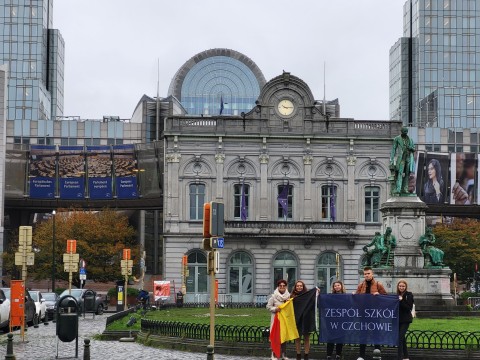 Młodzież Zespołu Szkół w Czchowie w Brukseli