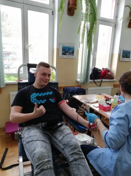 Akcja krwiodawstwa  w Zespole Szkół Ponadgimnazjalnych w Czchowie