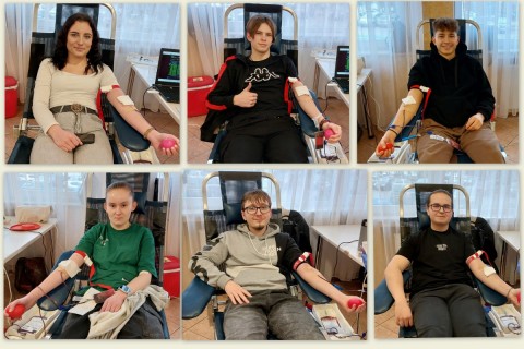 Walentynkowy dar serca uczniów Technikum im. J. Piłsudskiego w Brzesku