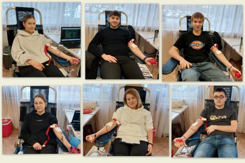 Walentynkowy dar serca uczniów Technikum im. J. Piłsudskiego w Brzesku