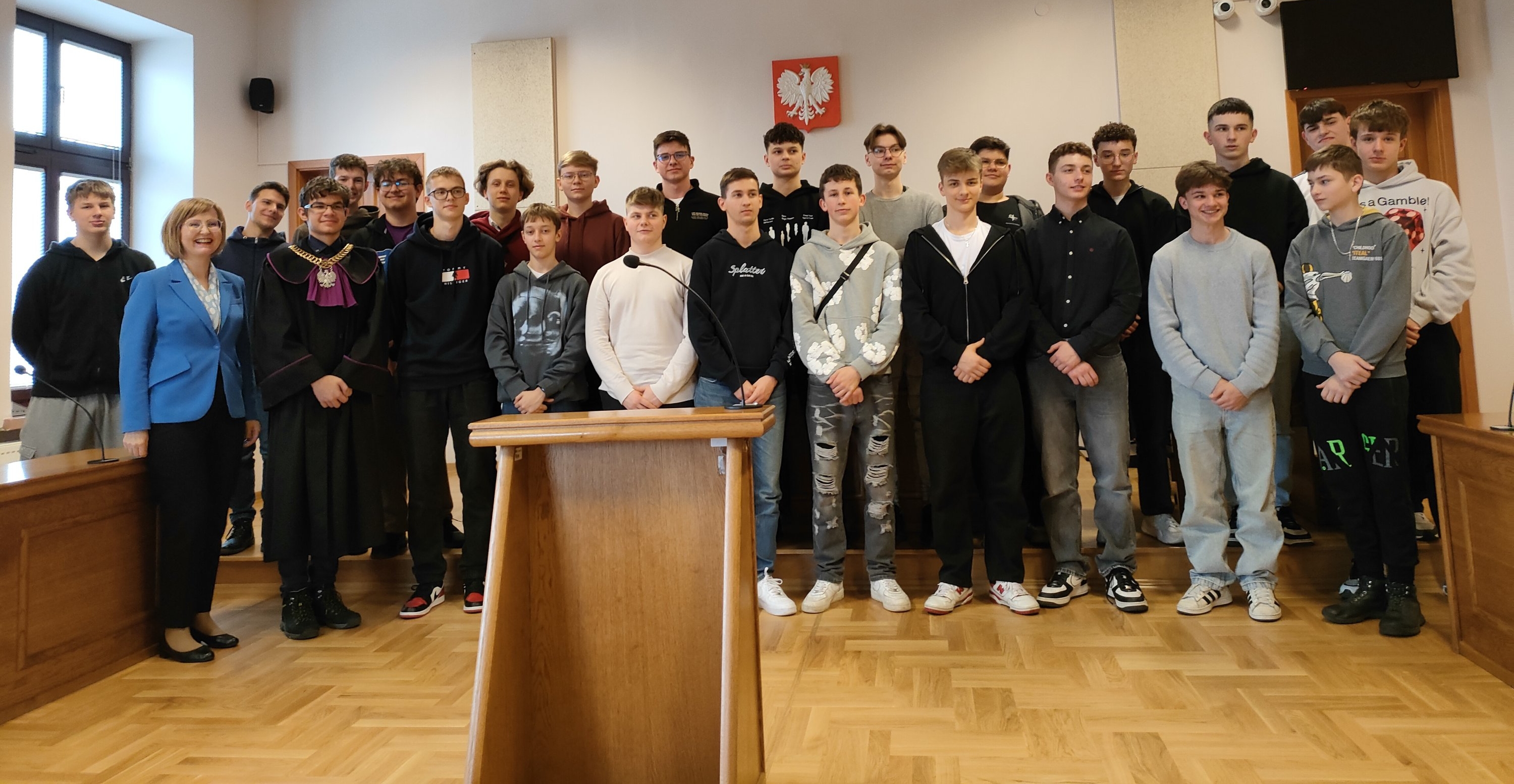 Edukacja prawna dla uczniów z Zielonki w Sądzie Rejonowym w Brzesku