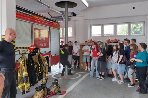 Technikum im. J. Piłsudskiego w Brzesku: Wycieczka do Państwowej Straży Pożarnej