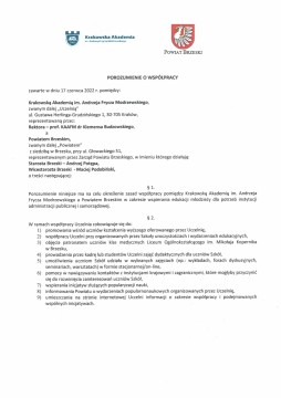 Porozumienie z Krakowską Akademią