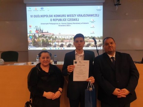 Sukces ucznia Zespołu Szkół w Czchowie w ogólnopolskim konkursie