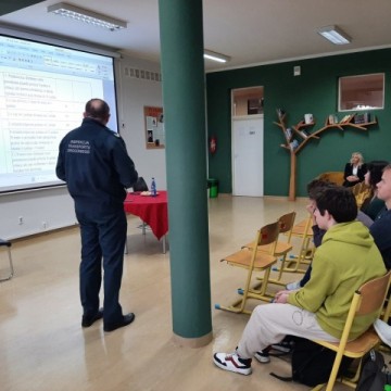 Spotkanie logistyków z Technikum im. J. Piłsudskiego z przedstawicielami Wojewódzkiego Inspektoratu Transportu Drogowego