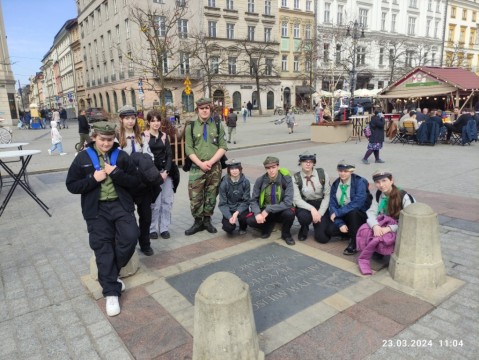 Harcerze z Technikum im. J. Piłsudskiego w Brzesku na Święcie Chorągwi Krakowskiej 2024