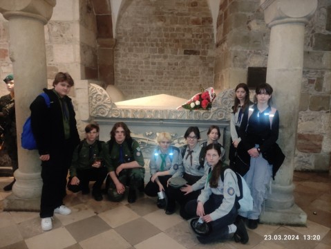 Harcerze z Technikum im. J. Piłsudskiego w Brzesku na Święcie Chorągwi Krakowskiej 2024