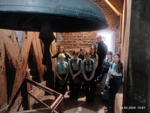 Harcerze z Technikum im. J. Piłsudskiego w Brzesku na Święcie Chorągwi Krakowskiej 2024