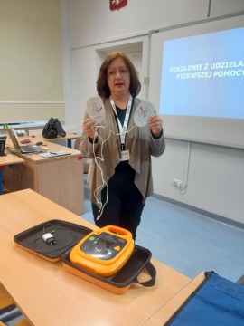 Zajęcia z udzielania pierwszej pomocy oraz BHP w środowisku pracy dla uczestników programu Erasmus+ z Technikum im. J. Piłsudskiego w Brzesku