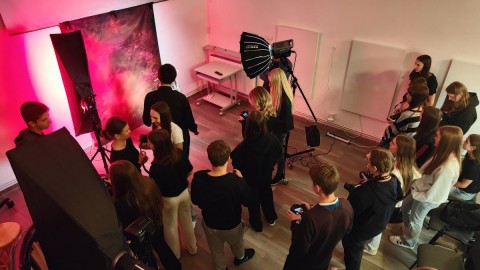 Uczniowie z Technikum im. J. Piłsudskiego w Brzesku na warsztatach fotograficznych w Krakowie