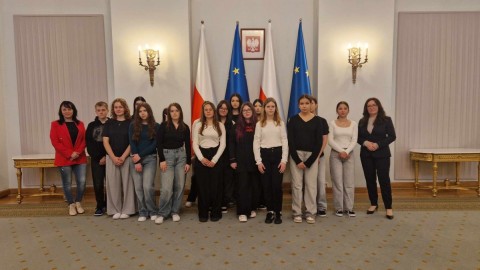 Technikum im. J. Piłsudskiego w Brzesku: Klasa 1 FT w Pałacu Prezydenckim