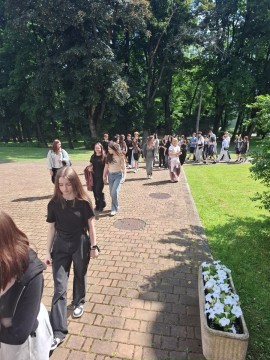 Wycieczka klas pierwszych z Technikum im. J. Piłsudskiego do Pałacu Goetza