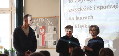 Spotkanie z p. Michałem Wszołkiem - absolwentem Technikum im. J. Piłsudskiego w Brzesku