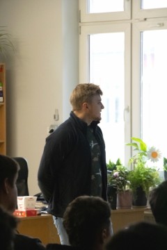 Spotkanie z p. Michałem Wszołkiem - absolwentem Technikum im. J. Piłsudskiego w Brzesku