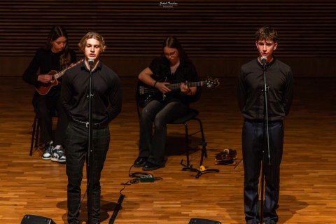 Występ uczniów Zielonki na scenie Europejskiego Centrum Muzyki w Lusławicach