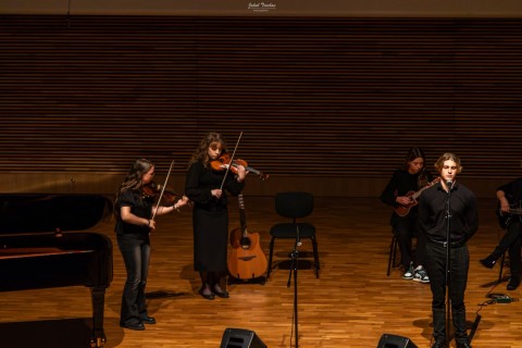 Występ uczniów Zielonki na scenie Europejskiego Centrum Muzyki w Lusławicach