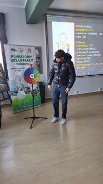 Spotkanie maturzystów z Technikum im. J. Piłsudskiego z przedstawicielami Powiatowego Urzędu Pracy w Brzesku