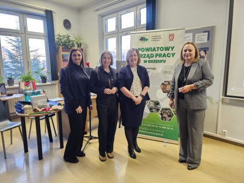 Spotkanie maturzystów z Technikum im. J. Piłsudskiego z przedstawicielami Powiatowego Urzędu Pracy w Brzesku