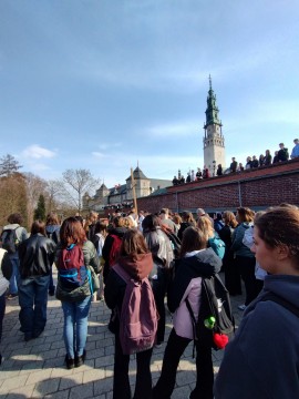 Pielgrzymka maturzystów Zielonki na Jasną Górę
