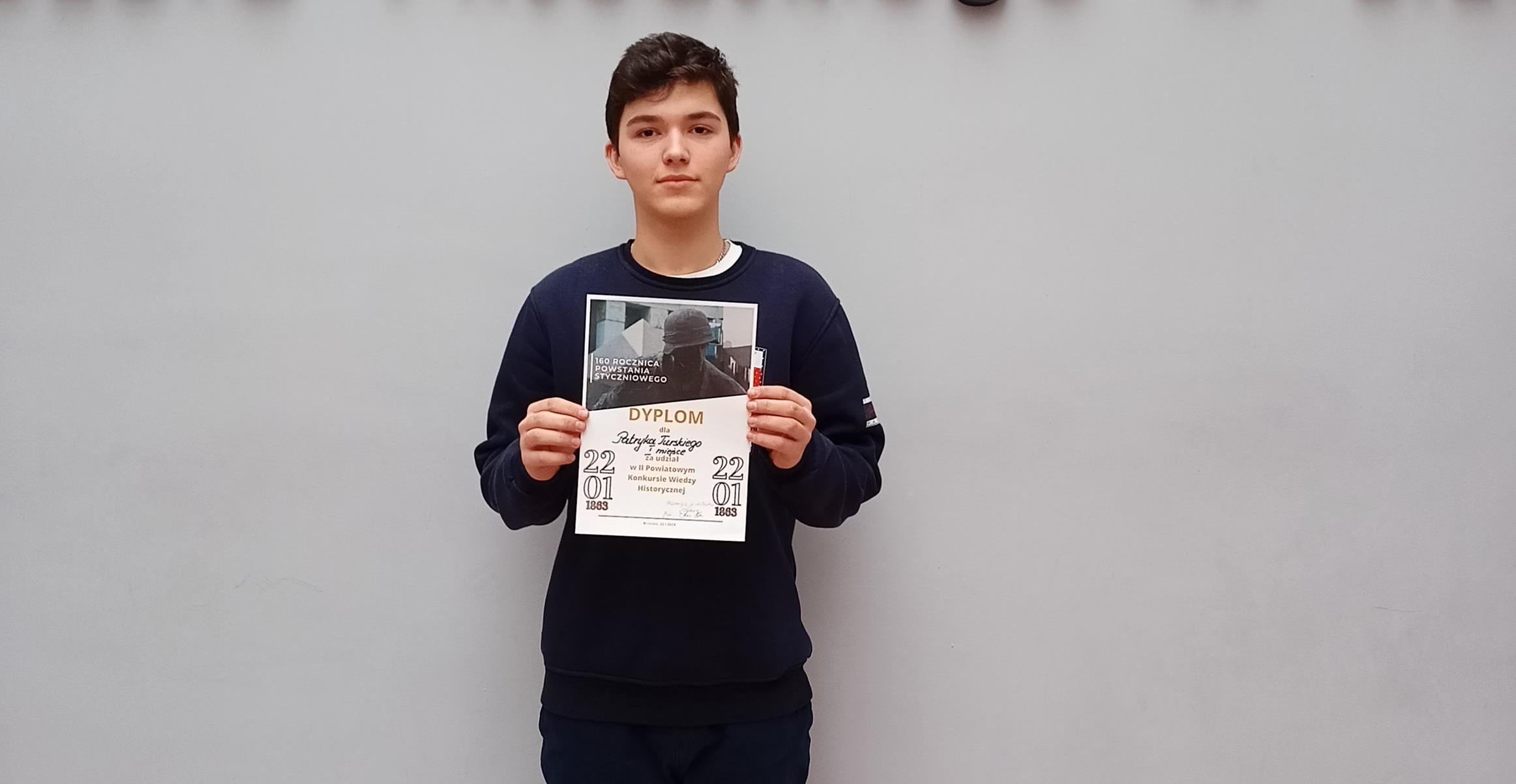 Patryk Turski zwycięzcą Powiatowego Konkursu Historycznego
