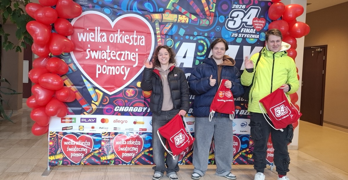 WOŚP 2026 z udziałem wolontariuszy z Technikum im. J. Piłsudskiego