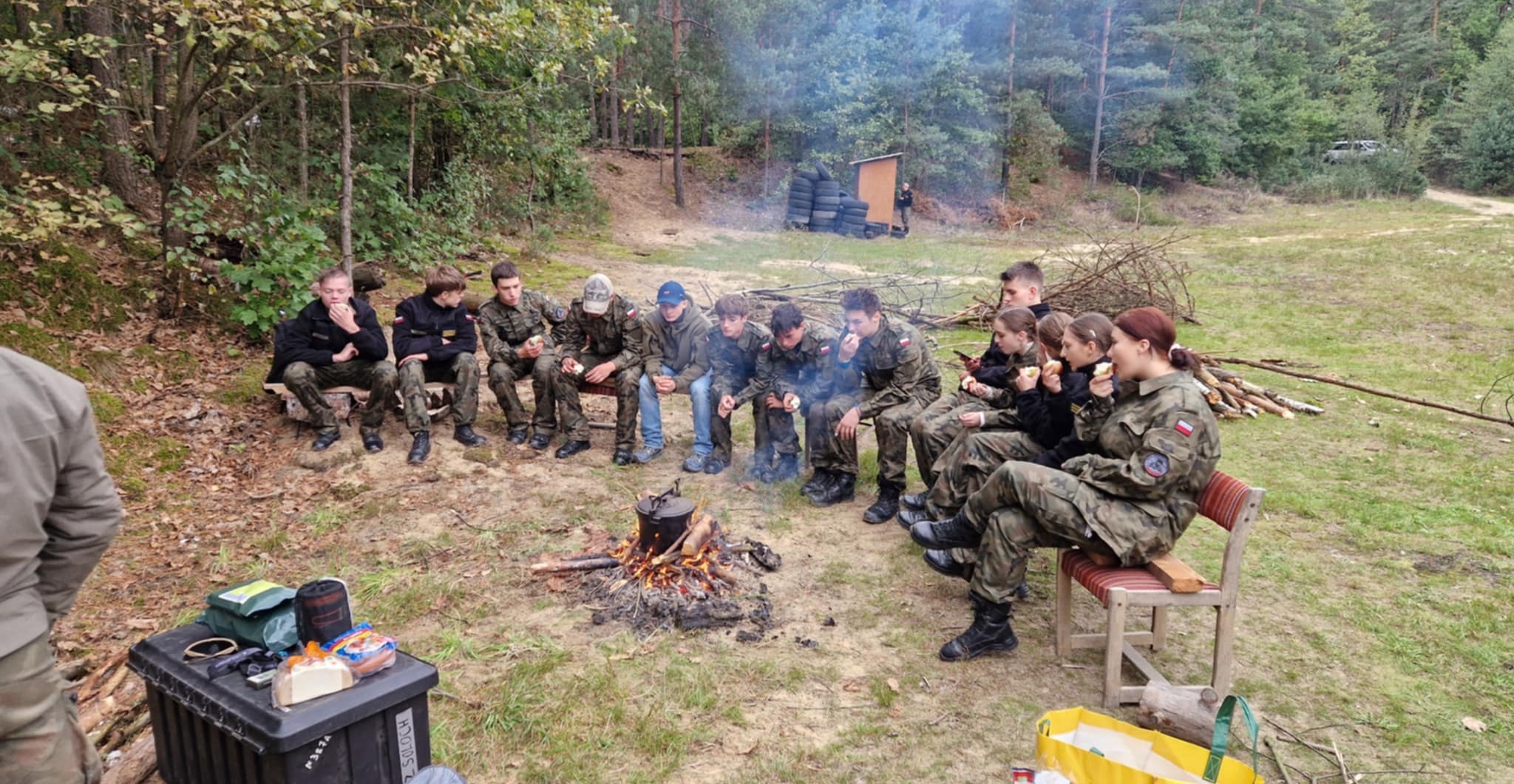 Obóz przetrwania uczniów klasy mundurowej